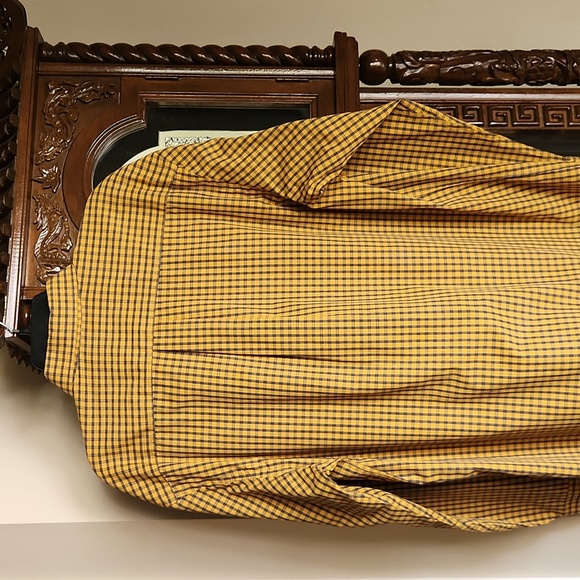 Arrow, Men's gold plaid shirt, long sleeves, like new, Sz L/G - Picture 2 of 8